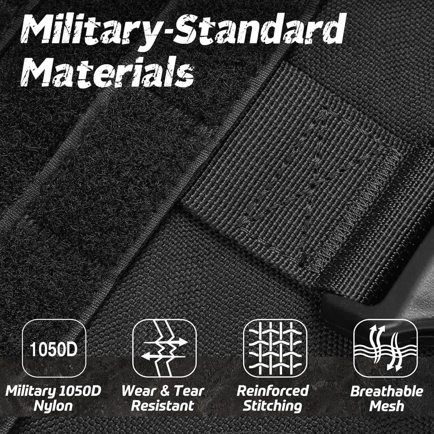 Tactical Dog Harness No Pull Heavy Duty Military Vest Large Adjustable