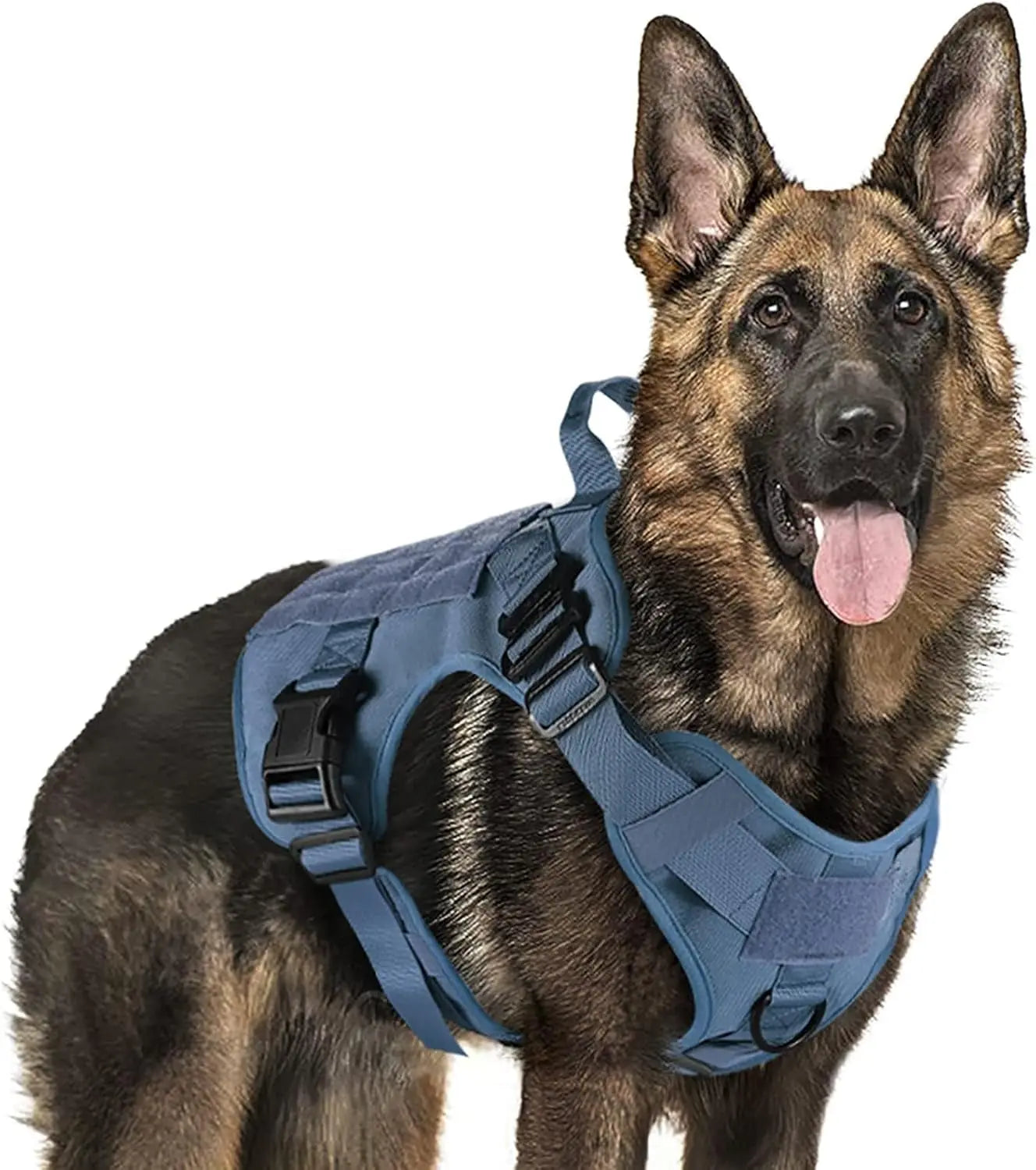Tactical Dog Harness No Pull Heavy Duty Military Vest Large Adjustable Blue X-Large