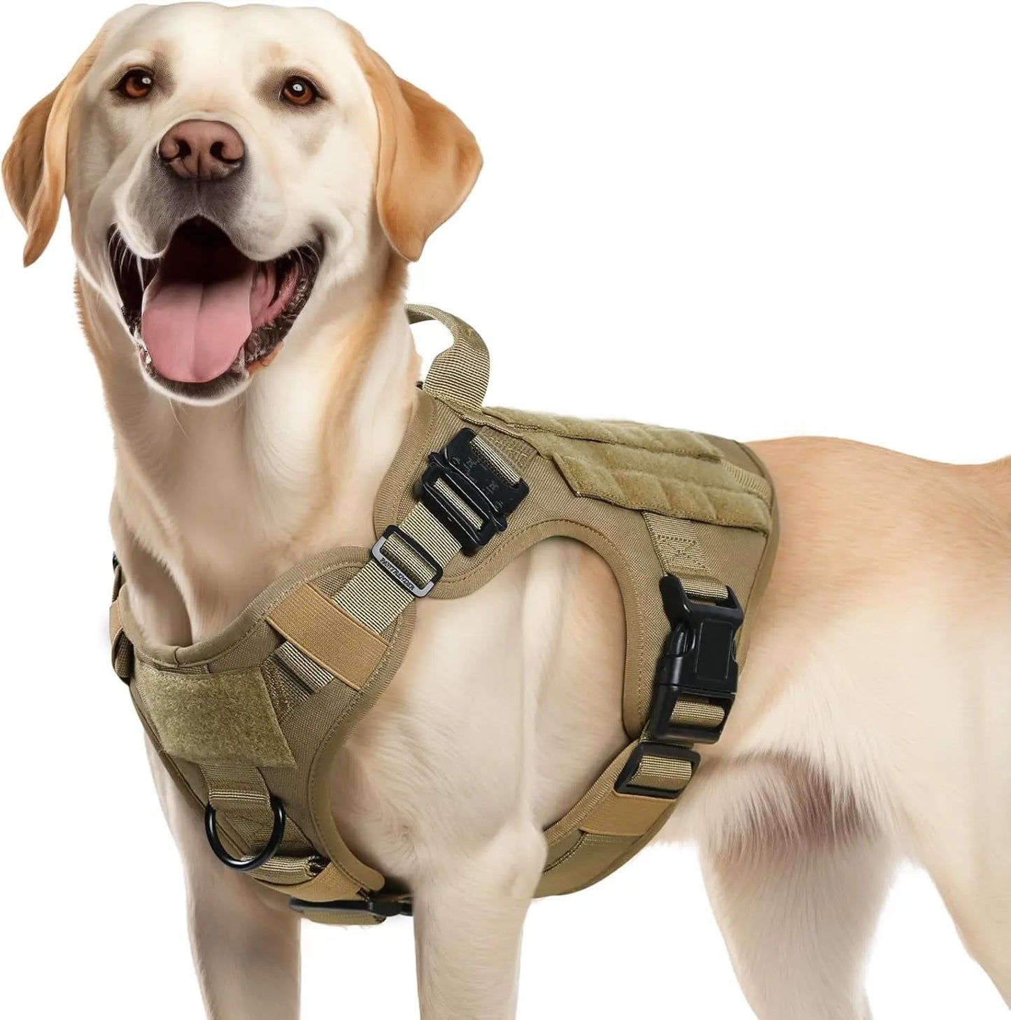 Tactical Dog Harness No Pull Heavy Duty Military Vest Large Adjustable Brown Medium