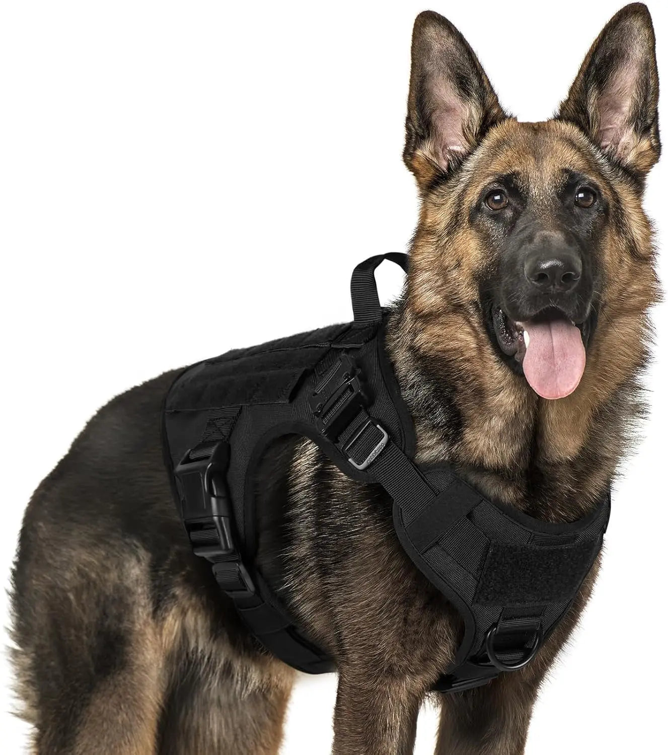 Tactical Dog Harness No Pull Heavy Duty Military Vest Large Adjustable Black X-Large