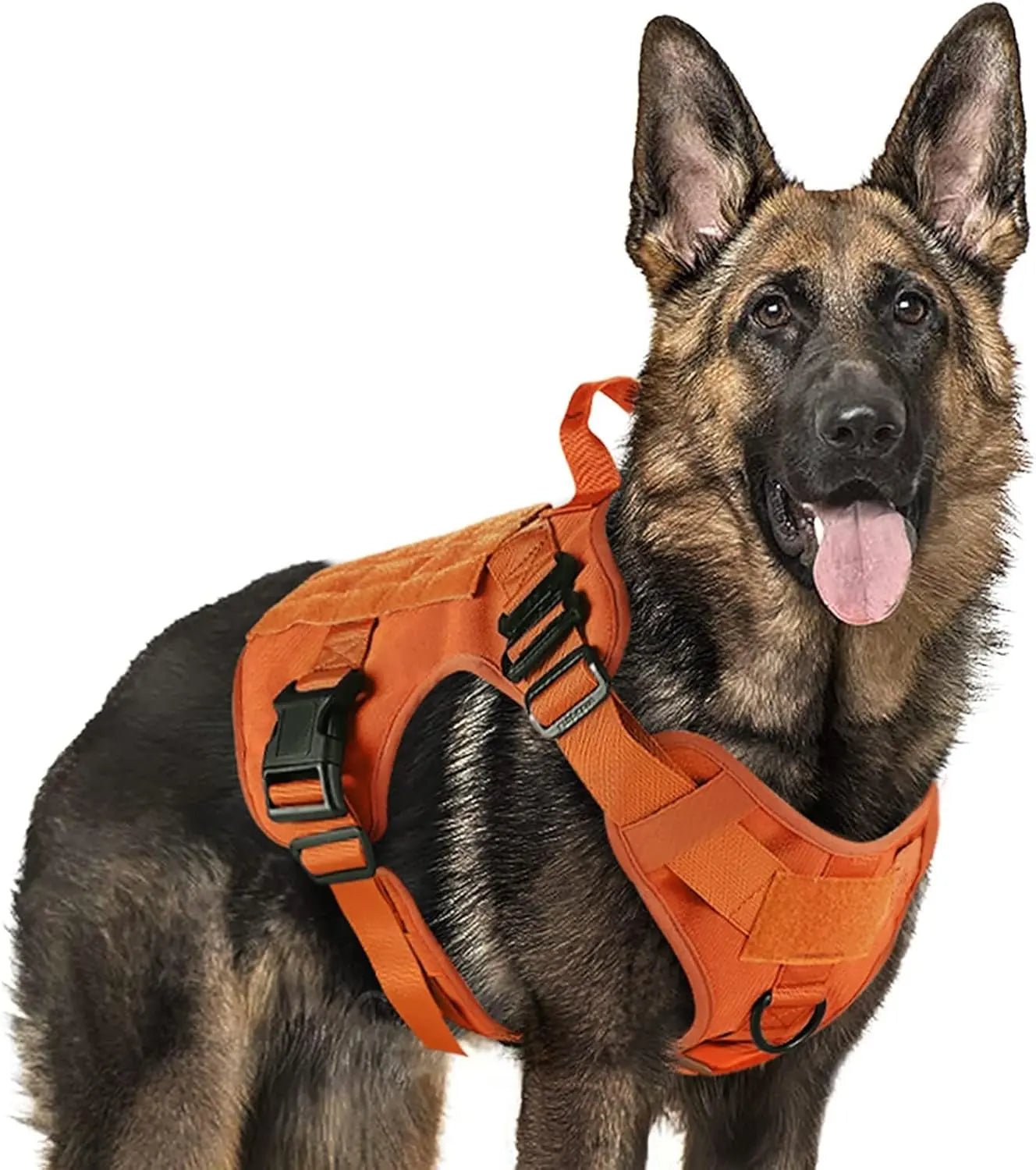 Tactical Dog Harness No Pull Heavy Duty Military Vest Large Adjustable Orange X-Large