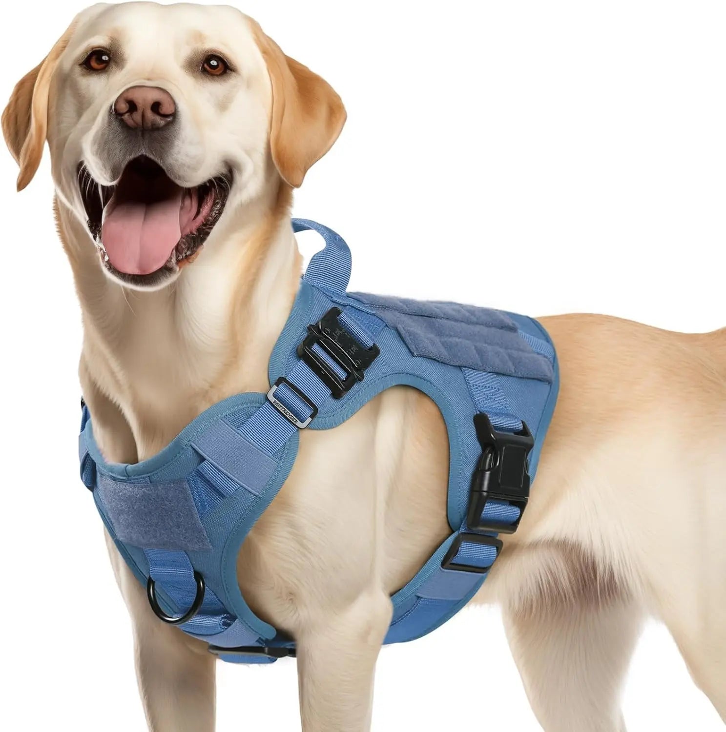 Tactical Dog Harness No Pull Heavy Duty Military Vest Large Adjustable Blue Medium