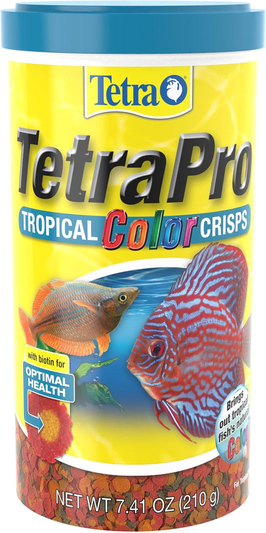 TetraPro Tropical Color Crisps Fish Food Color Enhancing 7.41oz 7.41 Ounce (Pack Of 1)