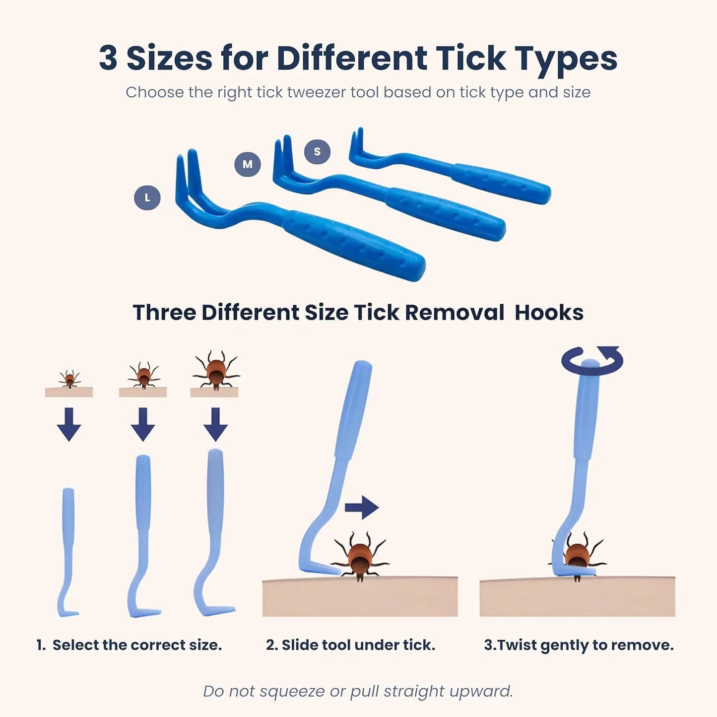 Tick Remover Kit Hooks Comb Stainless Steel Tool Dogs Cats Travel First Aid