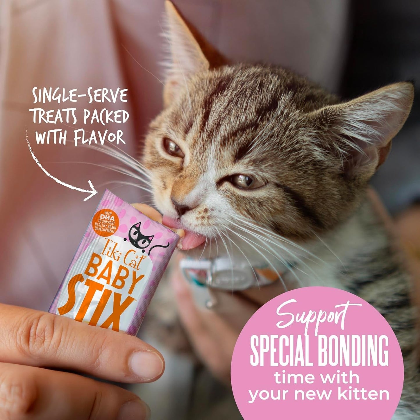 Tiki Cat Kitten Lickable Treats Chicken Gravy Baby Stix Wet Treats 42 Count