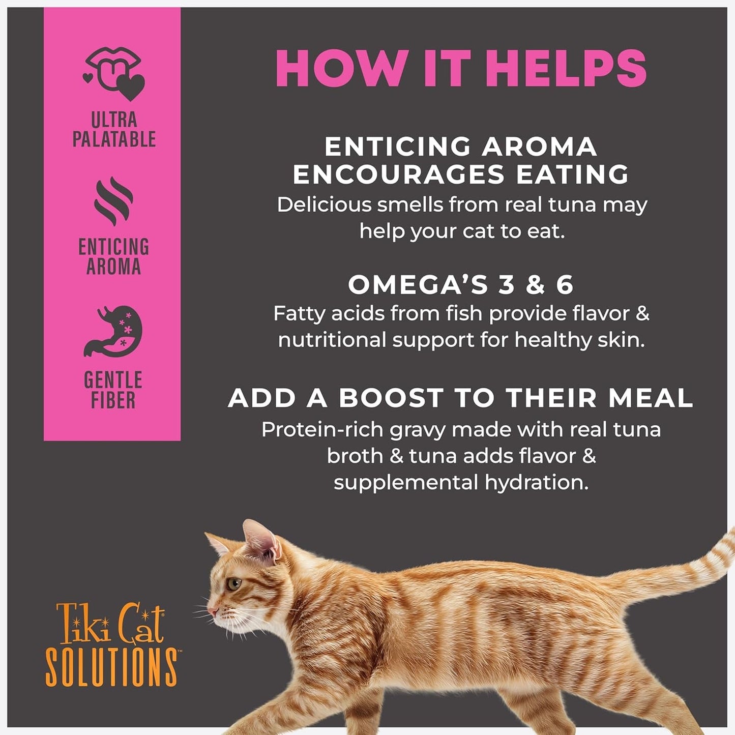 Tiki Cat Solutions Topper Multipack, Fussy, Tuna Recipe in Broth, 1.5 Oz. Pouch (12 Pack)