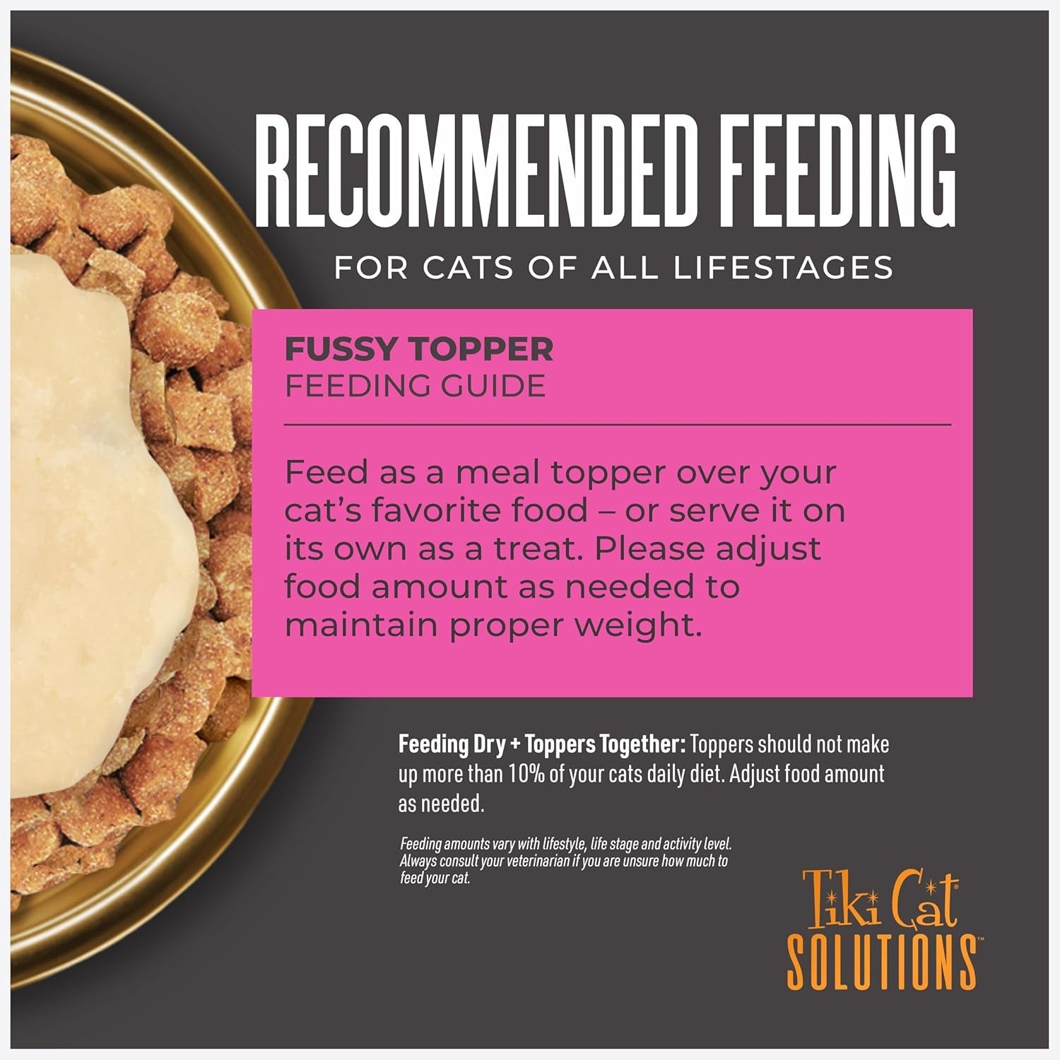 Tiki Cat Solutions Topper Multipack, Fussy, Tuna Recipe in Broth, 1.5 Oz. Pouch (12 Pack)