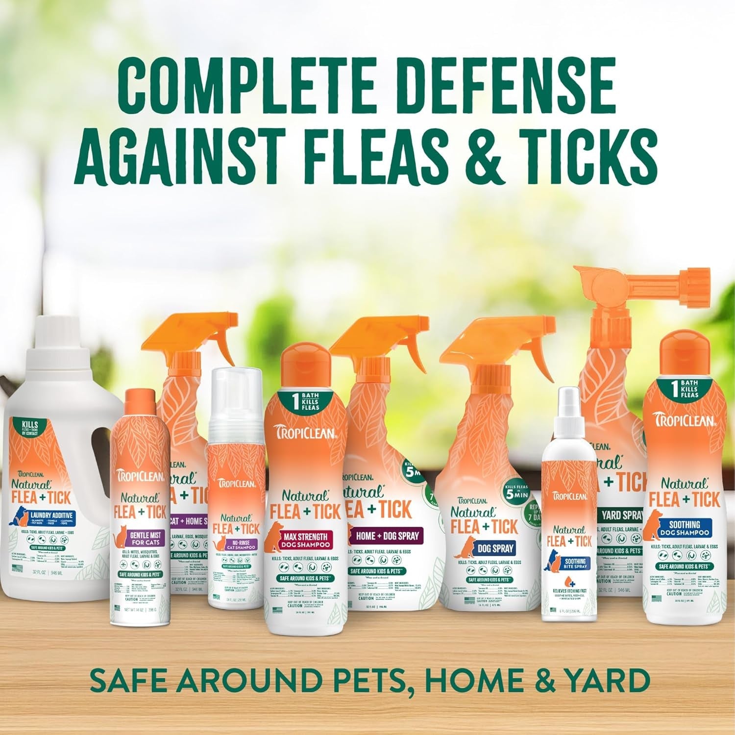 TropiClean Flea & Tick Dog Shampoo Natural Max Strength Treatment 20oz USA