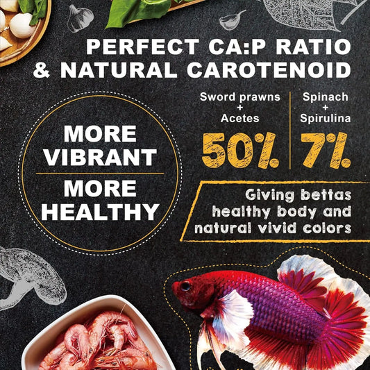 Ultra Fresh Betta Food Pro Shrimp Patties 50% Prawn Natural Protein