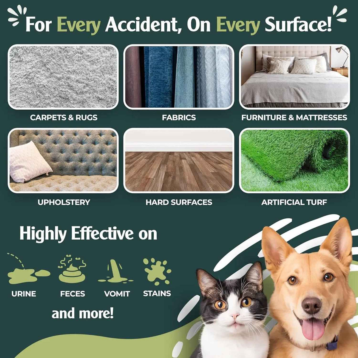 Urine Destroyer Enzyme Cleaner Spray for Dog & Cat Stains 24oz