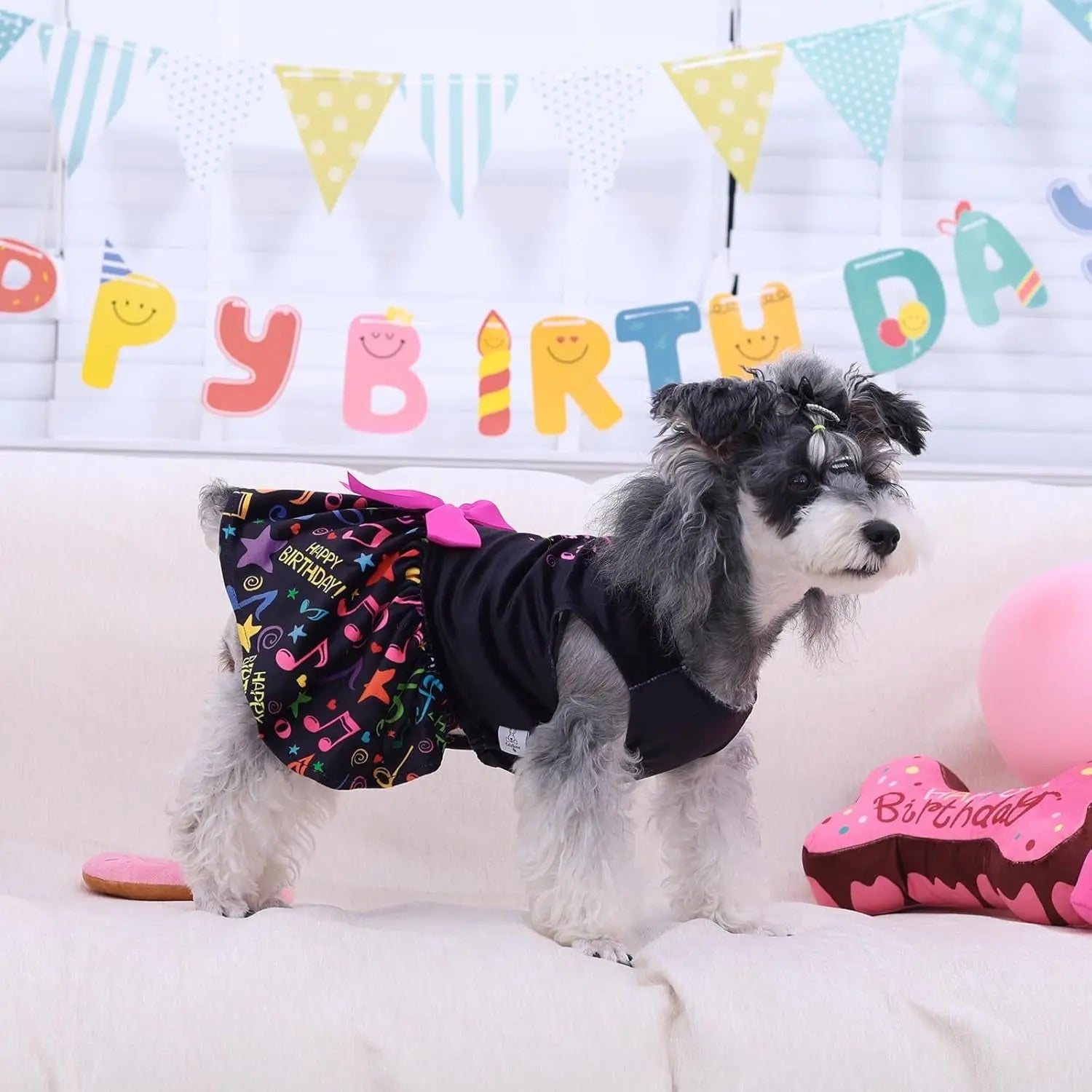 Velvet Dog Birthday and Holiday Dress For Small Dogs Puppy Holiday Skirt XXS–L