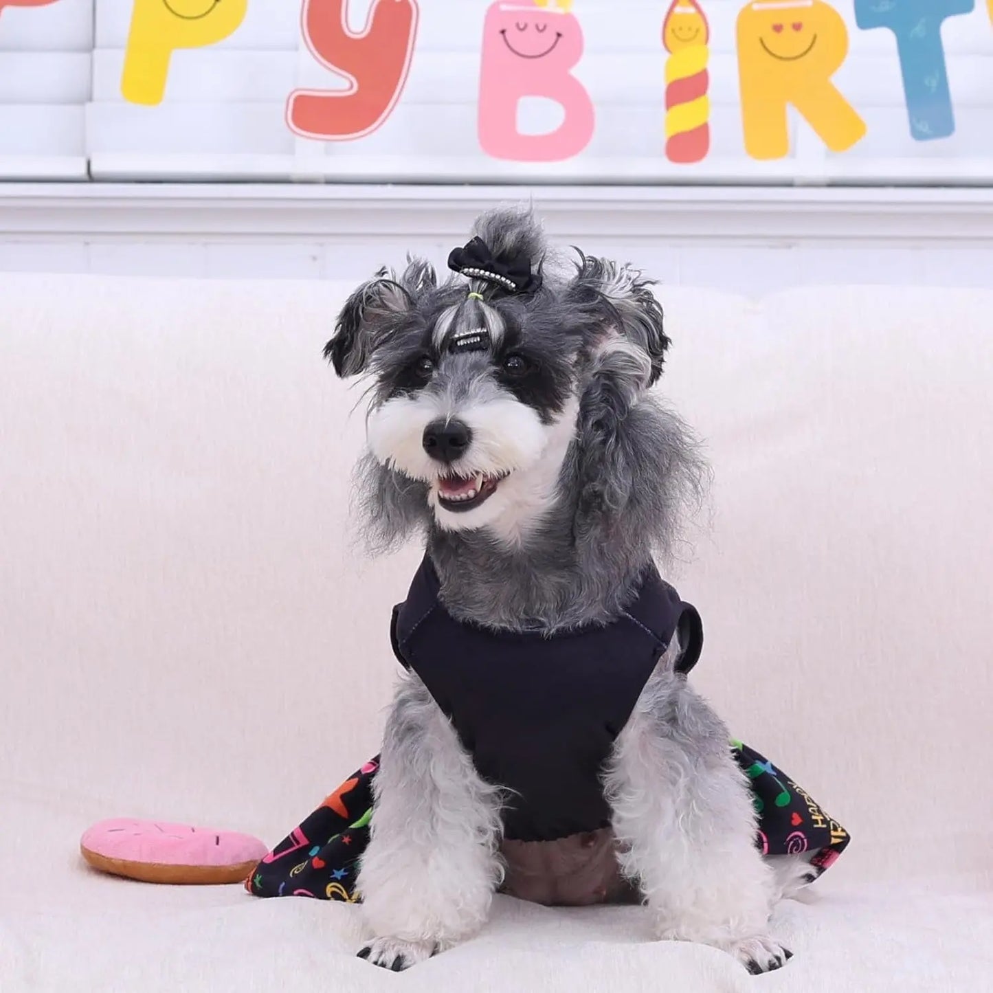 Velvet Dog Birthday and Holiday Dress For Small Dogs Puppy Holiday Skirt XXS–L