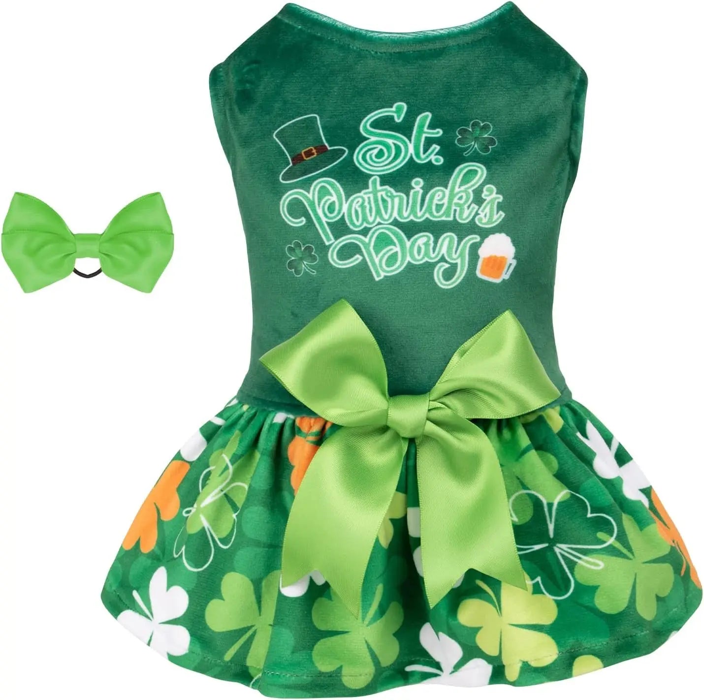 Velvet Dog Birthday and Holiday Dress For Small Dogs Puppy Holiday Skirt XXS–L Happy St.Patrick'S Day
