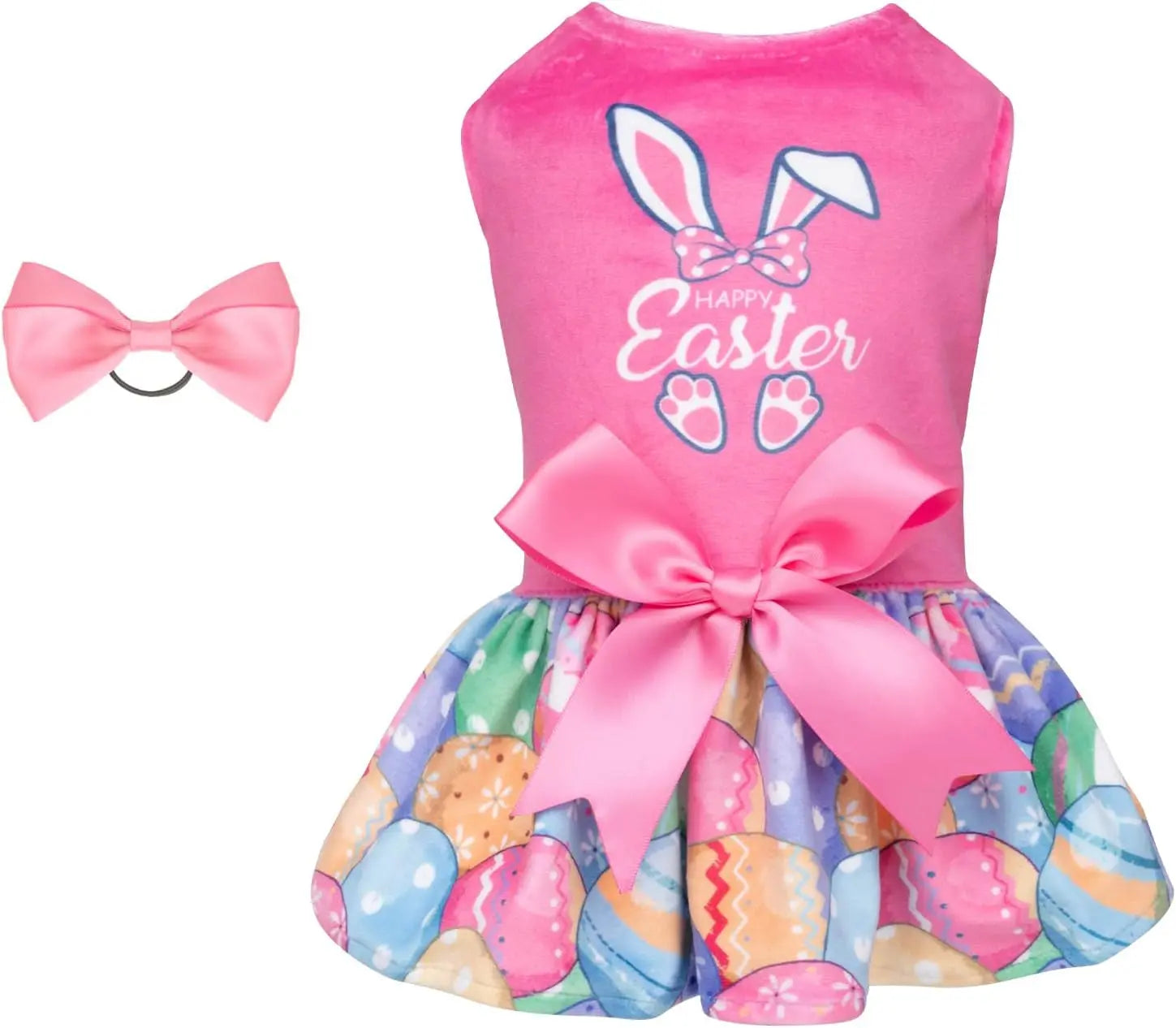 Velvet Dog Birthday and Holiday Dress For Small Dogs Puppy Holiday Skirt XXS–L Happy Easter Eggs