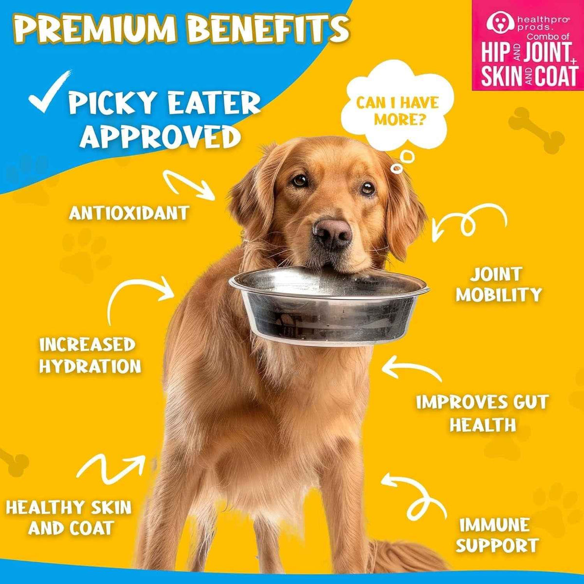 Dog Food Topper Gravy Steak Chicken Omega Joint Skin Support 3 Pack
