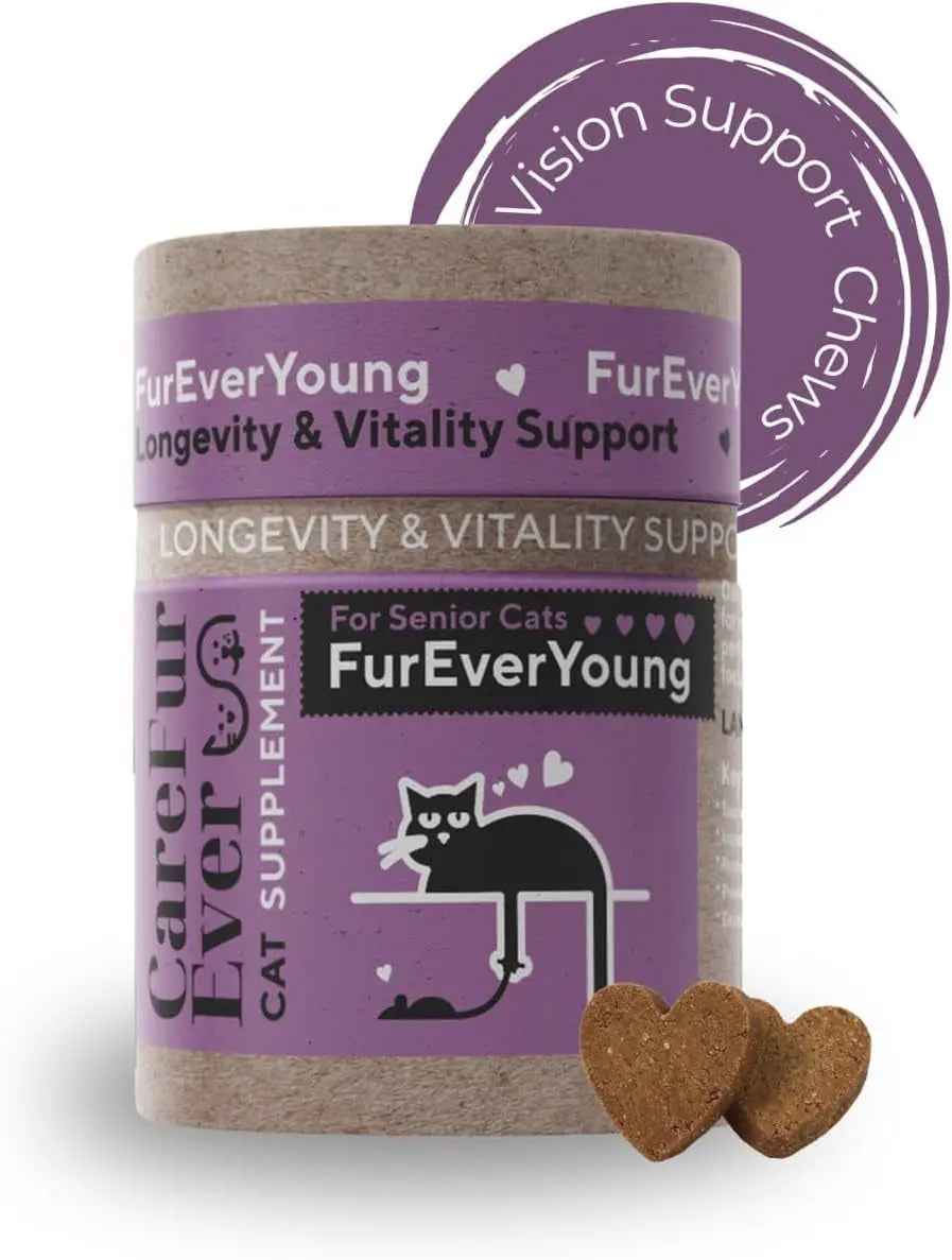 Senior Cat Vitamin Treats Taurine DHA Brain Vision Immune Support 30 Ct