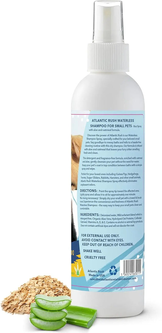 Waterless Small Pet Shampoo No Rinse Guinea Pig Rabbit Ferret 8oz Gentle