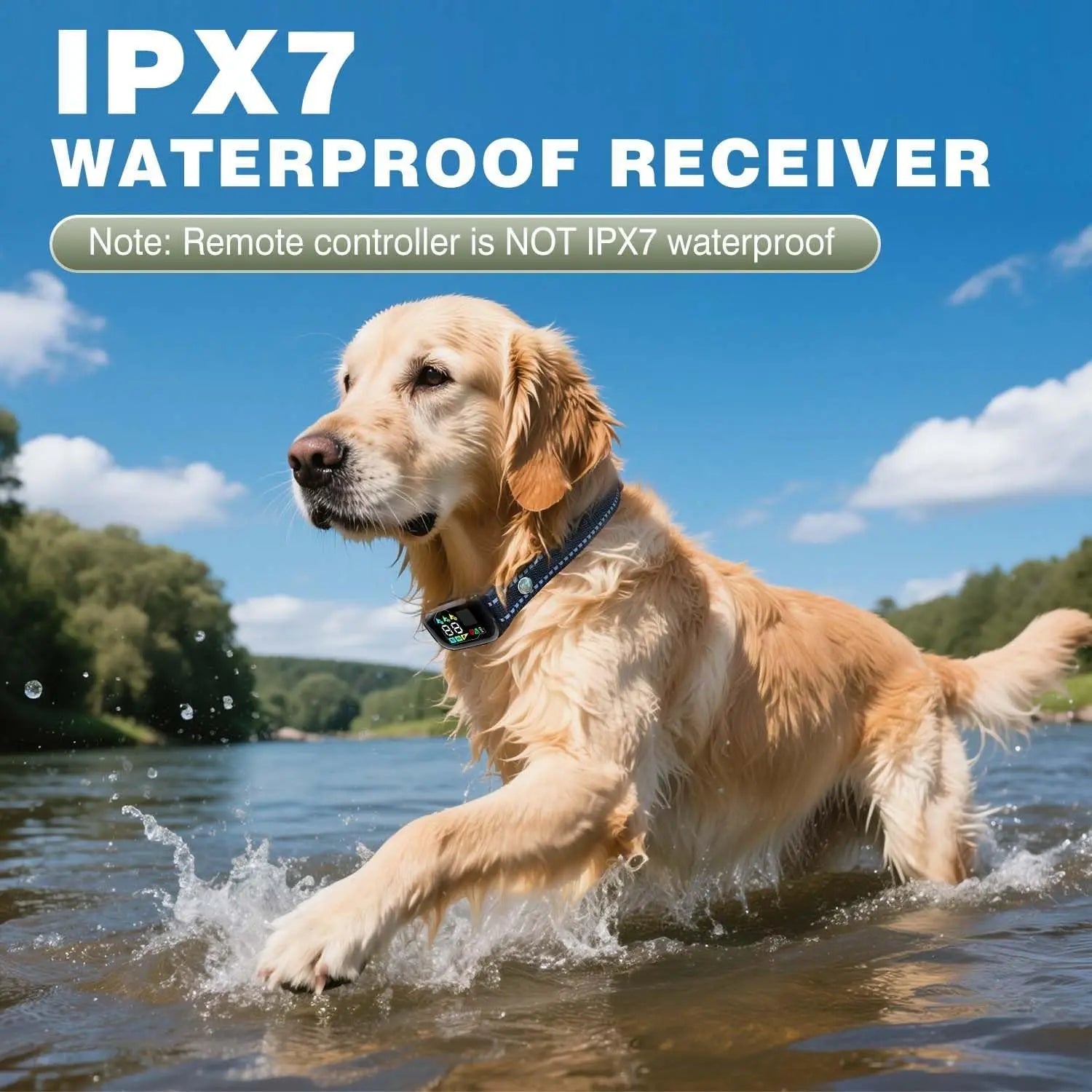 Waterproof Dog Shock Collar for up to 3 Dogs 3300FT AI Bark IPX7 Rechargeable