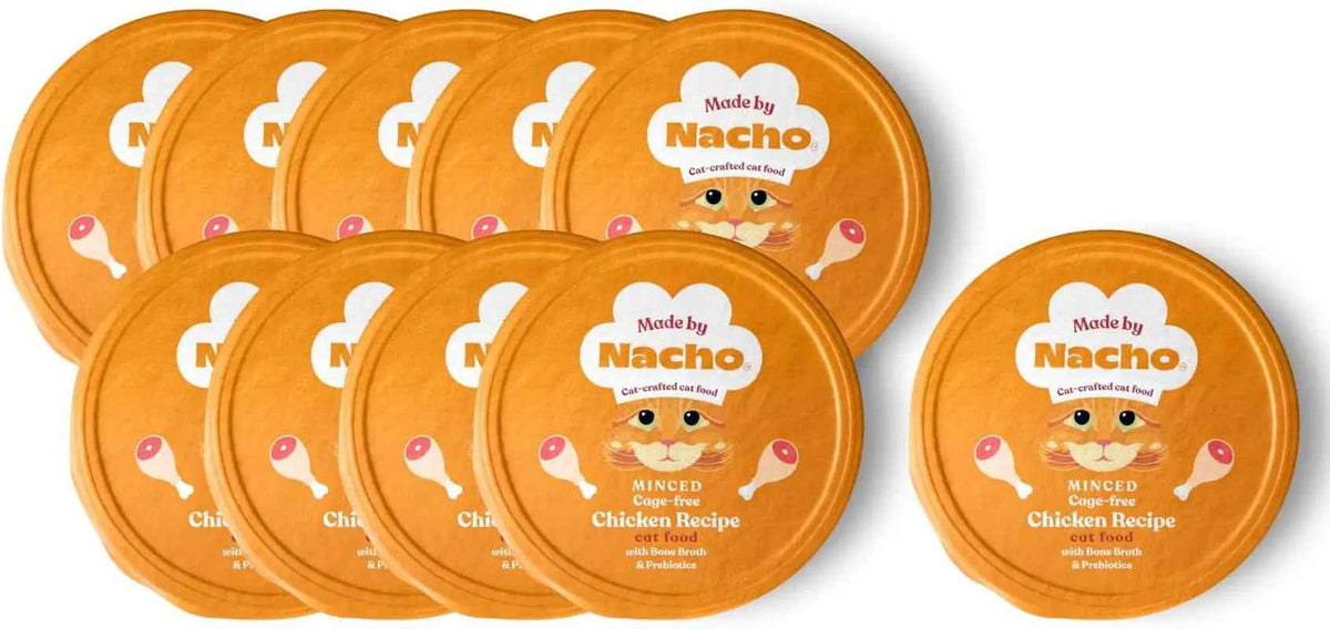Wet Cat Food Beef Bone Broth High Protein Prebiotic Digestive Health 10Pk