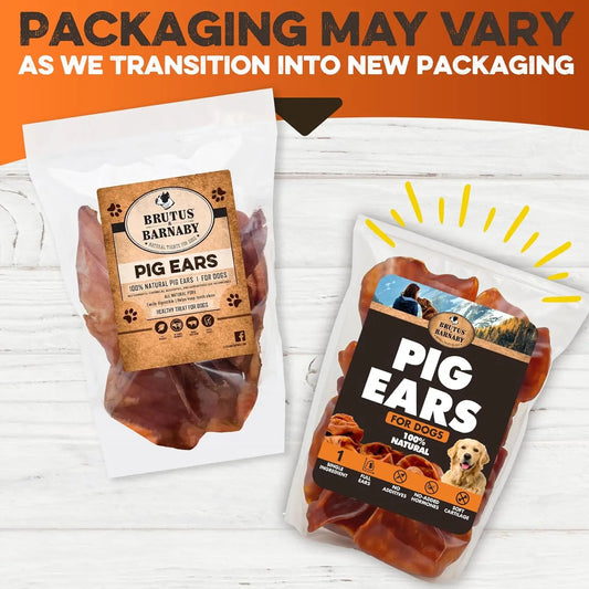 Whole Pig Ears for Dogs Natural Single Ingredient Digestible Rawhide Alternative