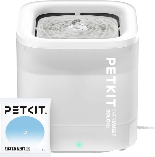 Wireless Cat Water Fountain 65oz 1.85L Ultra Quiet 25dB Detachable Pump Filters White With Wireless Pump