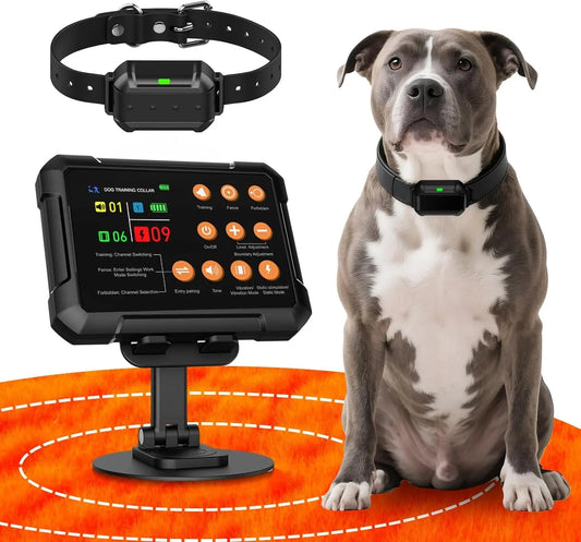 Wireless Dog Fence Radar 3in1 Training No Go Zone Waterproof Collar up to 1 acre 1 Dog