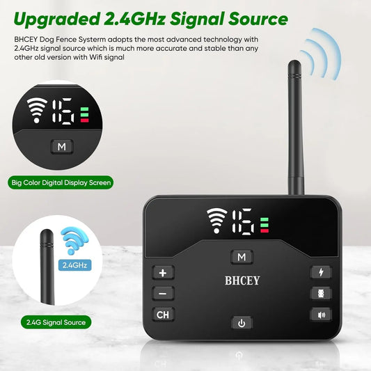 Wireless Dog Fence Training Collar System Rechargeable Waterproof up to 2 Dogs