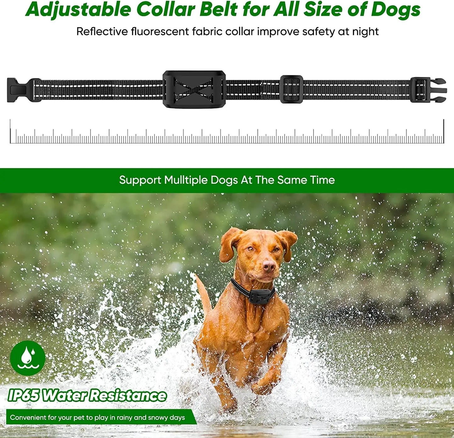 Wireless Dog Fence Training Collar System Rechargeable Waterproof up to 2 Dogs