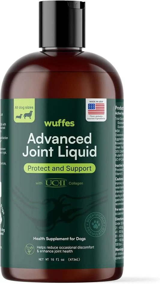 Wuffes Advanced Joint Liquid for Dogs, Hip & Mobility Support 16oz Default Title