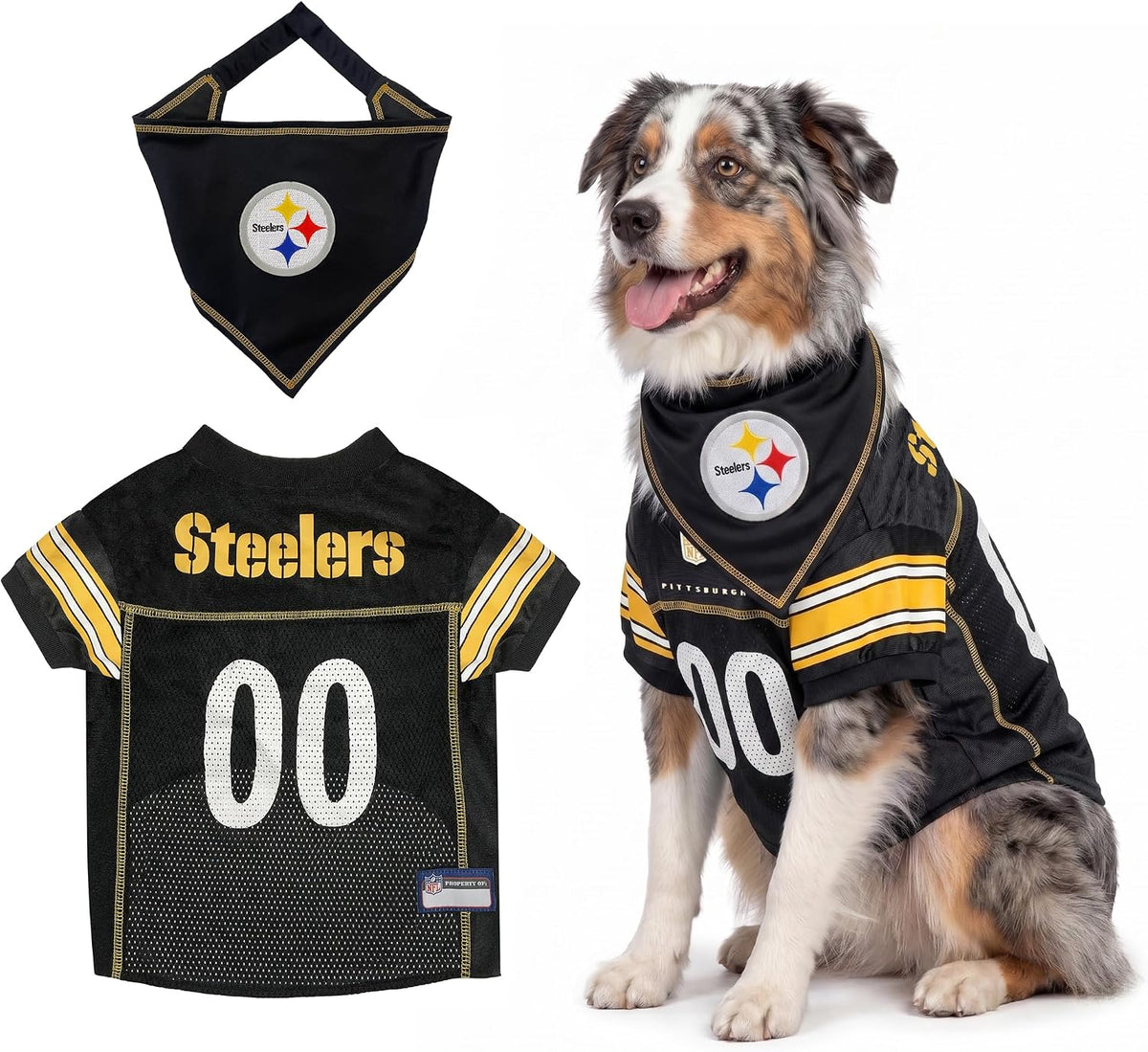NFL Dog Jersey & Tie Bandana Set Official Pet Apparel All Teams