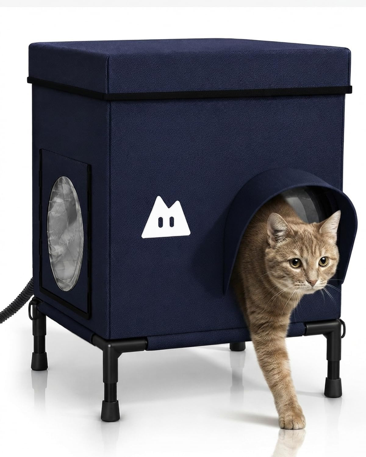 Heated Outdoor Cat House – Insulated Weather-Resistant Shelter, 2 Sizes