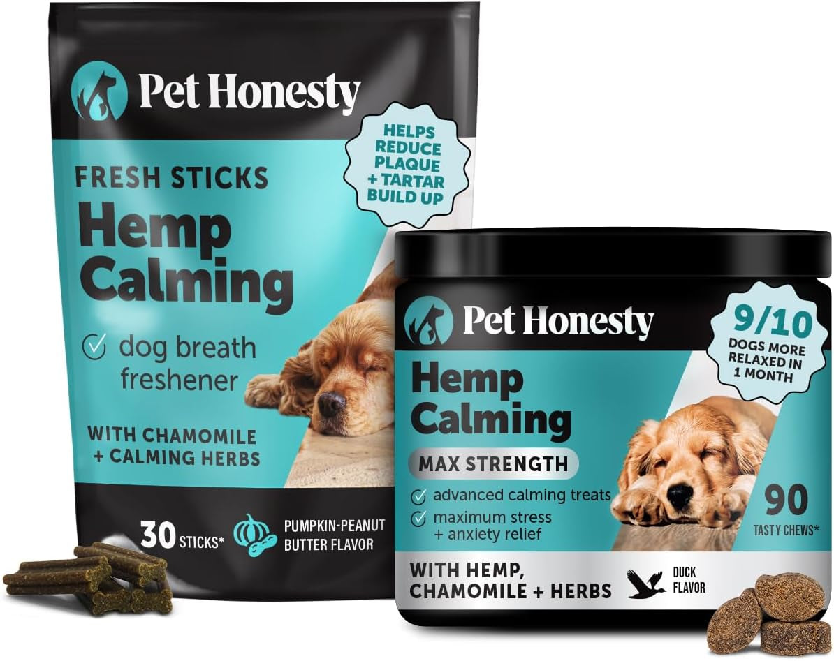 Dog Calming Bundle Hemp Calming Chews & Dental Sticks Anxiety Support Default Title