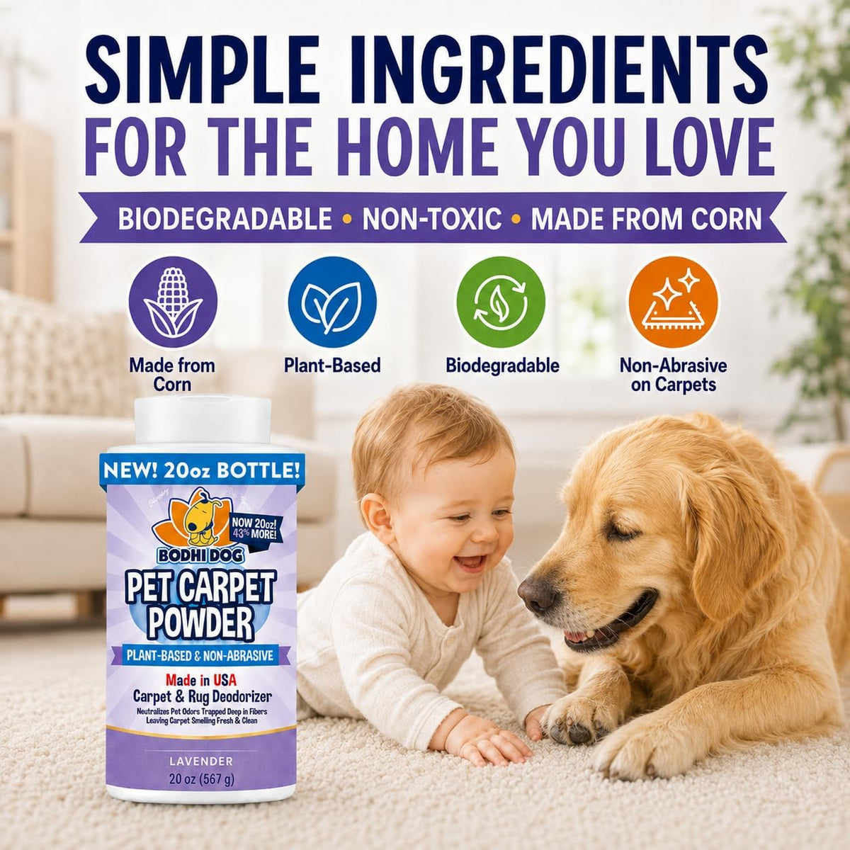 Bodhi Dog Natural Pet Carpet Deodorizer – 7 Scent Options