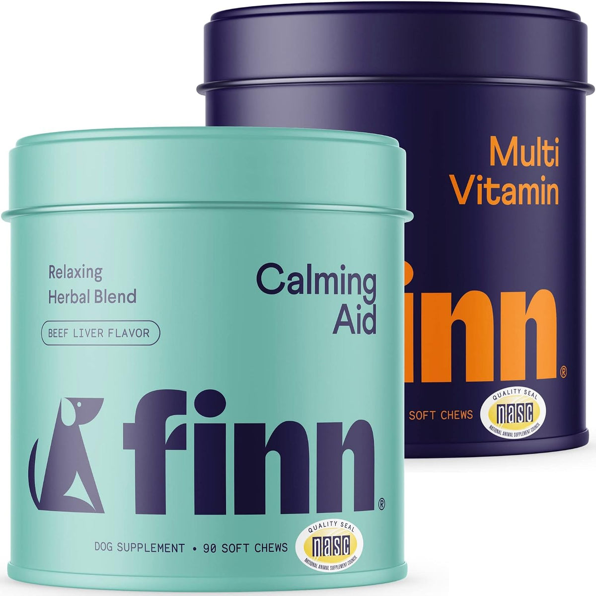 Finn Calming Aid + Multivitamin Dog Supplement Bundle
