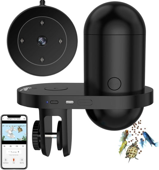 Hygger Automatic Fish Feeder WiFi App Camera Timer Smart Aquarium 230ML Default Title