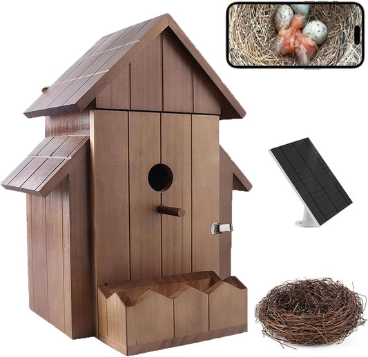 Bird House Camera Solar WiFi 1080P HD Motion Detection Night Vision Dark Normal