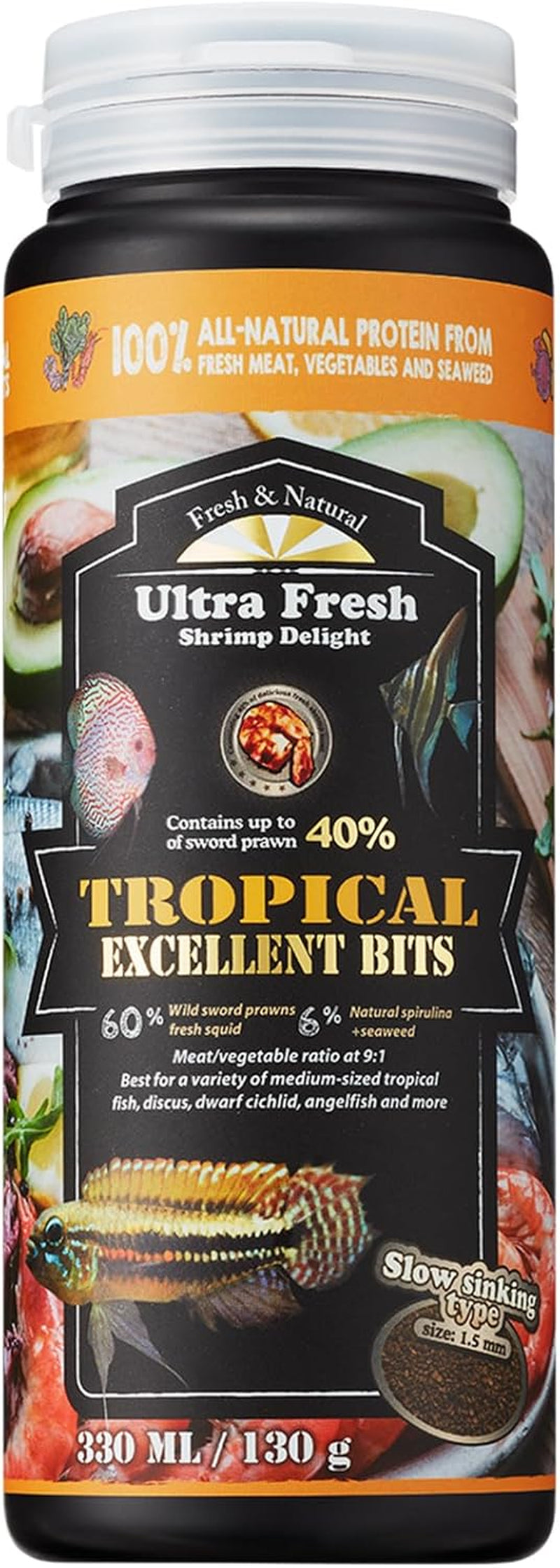 Tropical Fish Food Pellets Discus Angelfish Cichlids Color Enhance 4.6oz 4.6 Ounce (Pack Of 1)