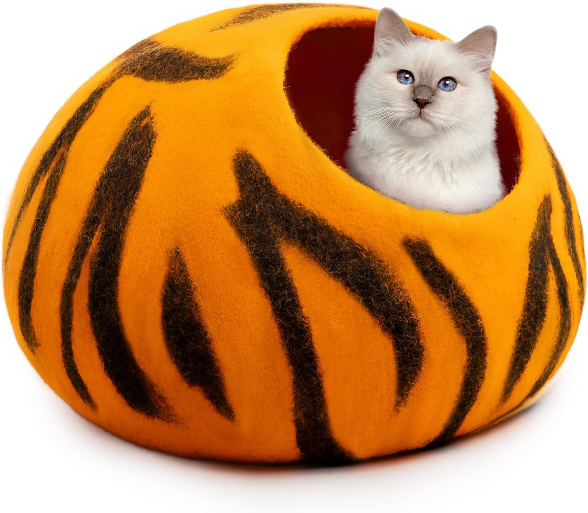Merino Wool Cat Cave – Handmade Hideaway, 20 Styles