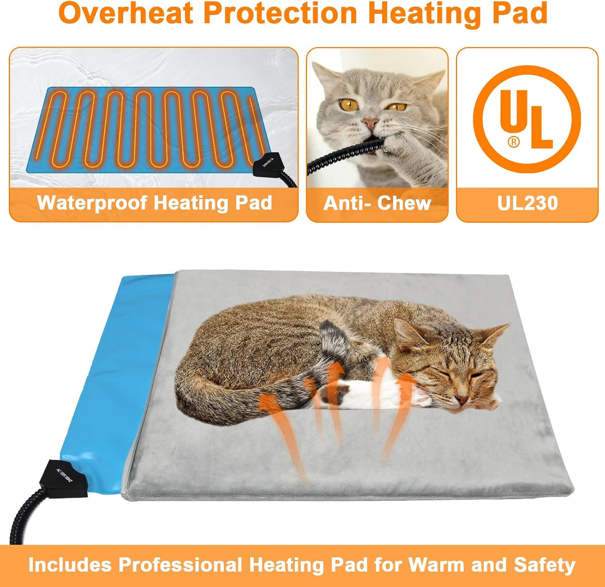 Heated Outdoor Cat House Insulated Elevated Escape Door 2 Sizes