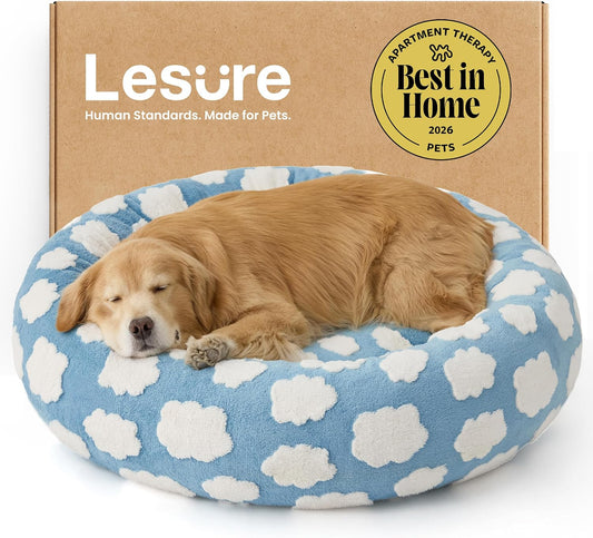 LE SURE Donut Dog Bed – 7 Sizes, 5 Patterns