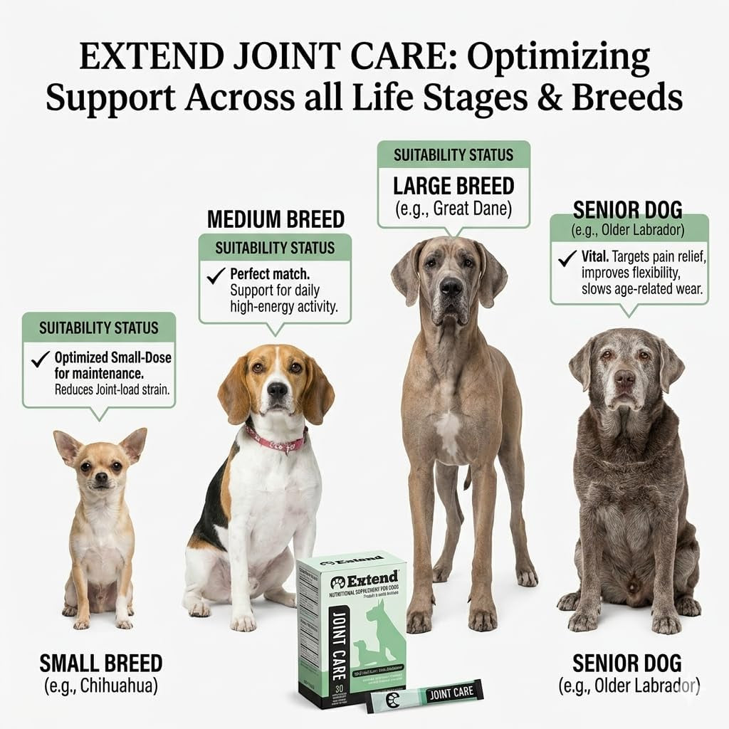 Dog Joint Supplement Powder Glucosamine Chondroitin MSM Collagen 30Ct