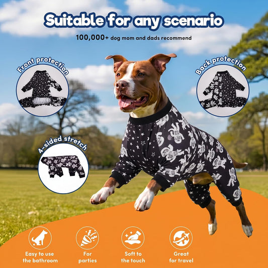Large Dog Pajamas – 3 Prints, Sizes Medium–3XL
