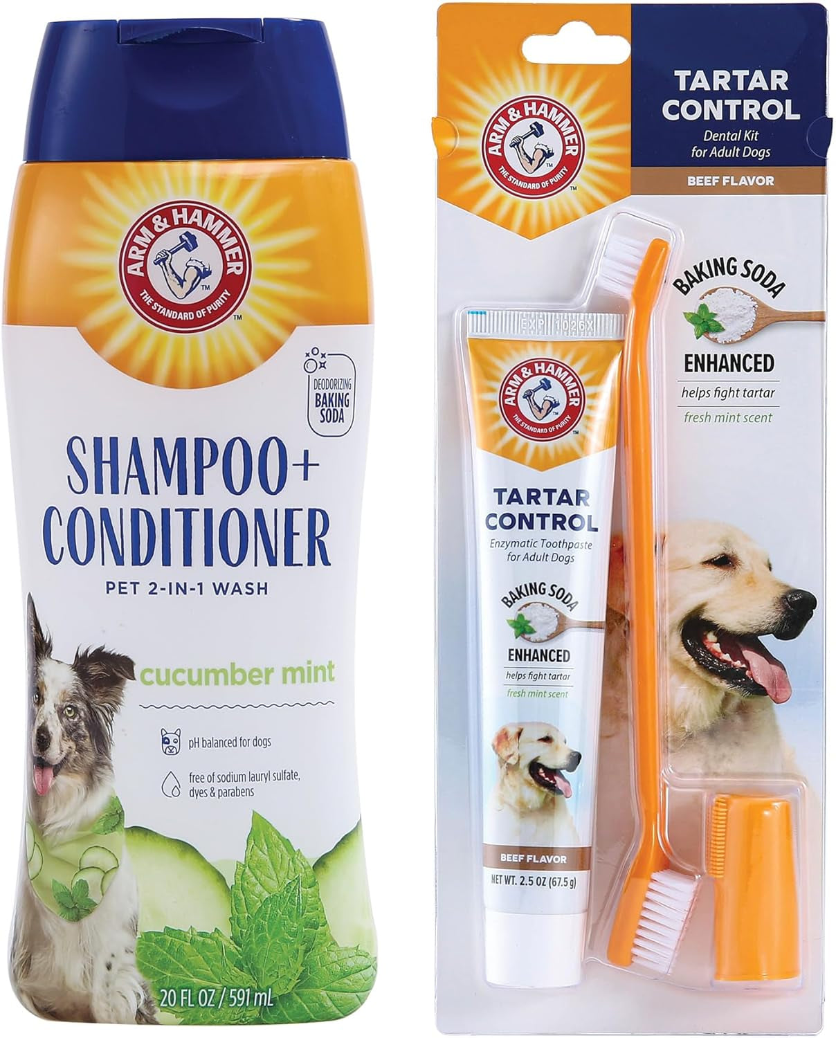 Dog Shampoo Conditioner & Dental Kit Bundle Cucumber Mint Beef Default Title