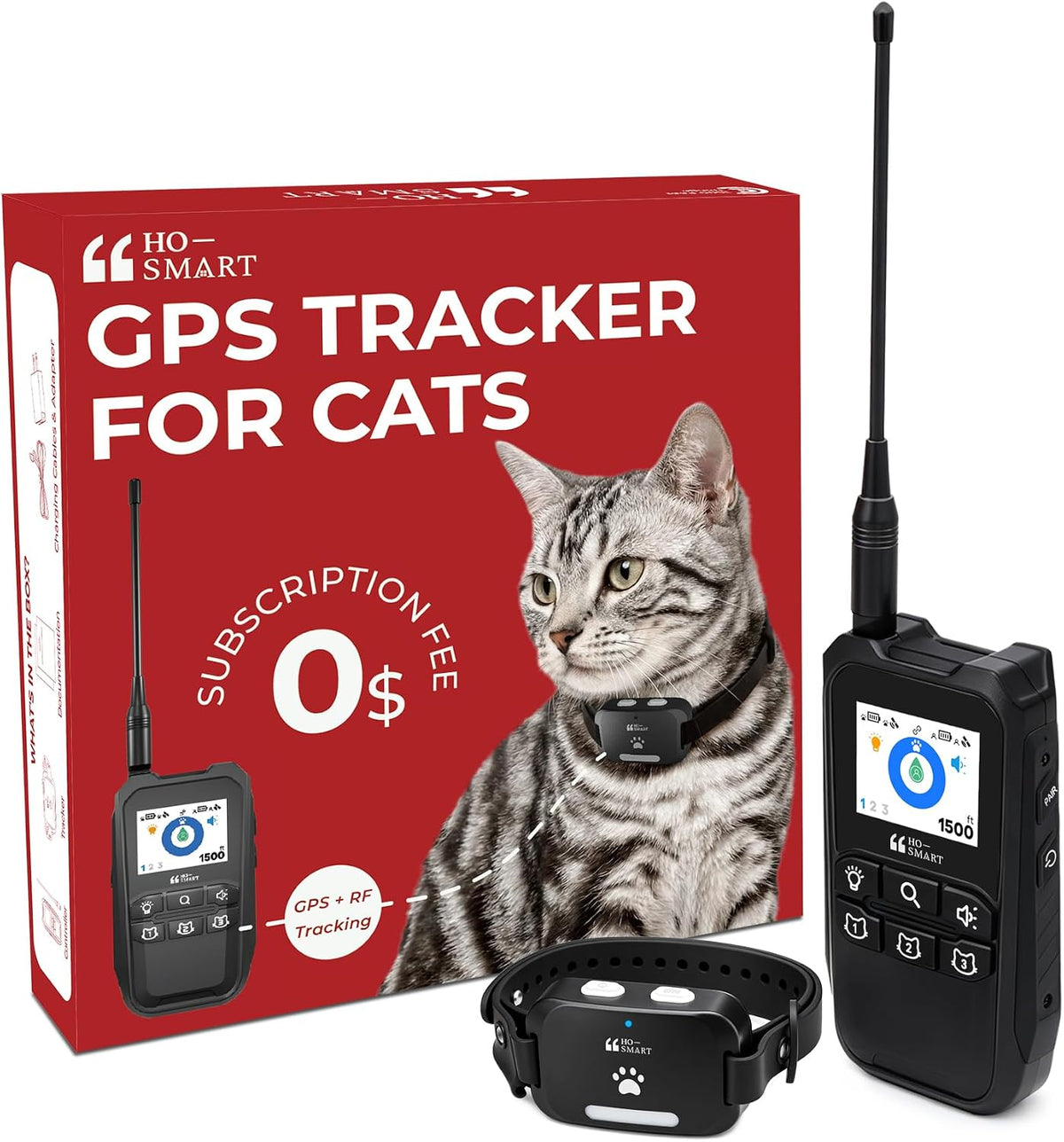 Localizzatore GPS per gatti – Nessun abbonamento, raggio d'azione fuori rete di 450 metri