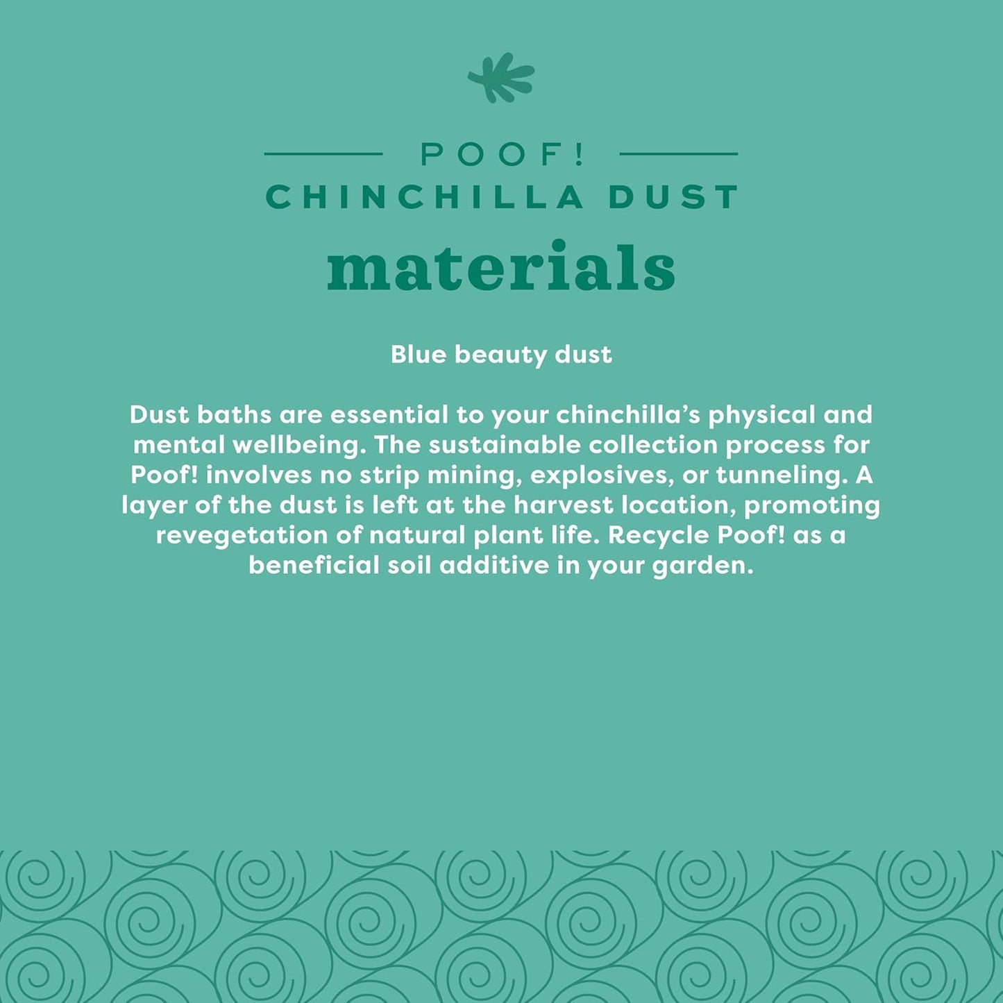 Oxbow POOF! Chinchilla Dust Bath Natural Blue Beauty Grooming Powder 2.5lb