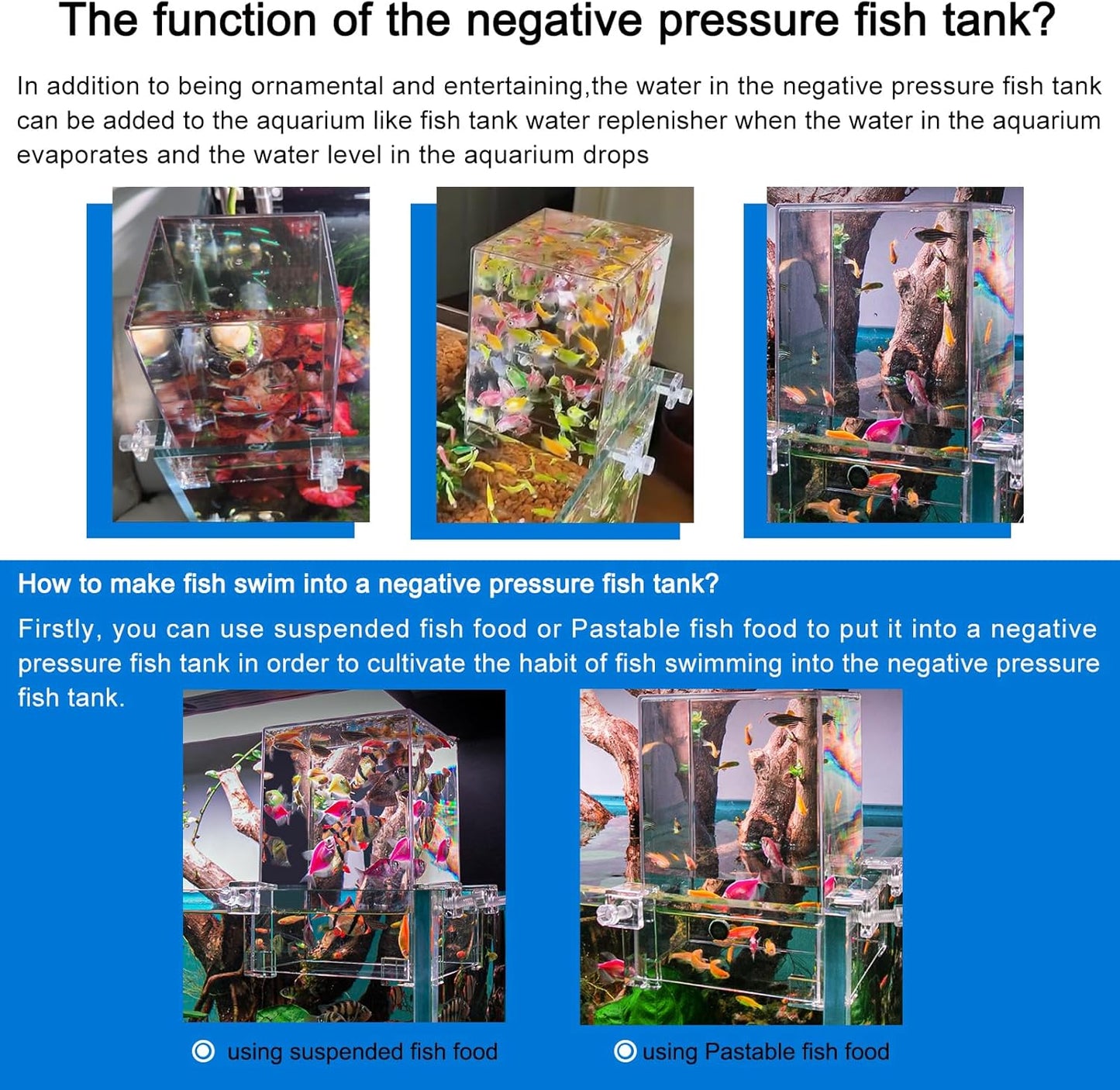 Fish Tank Auto Top Off Negative Pressure Aquarium Water Refill System