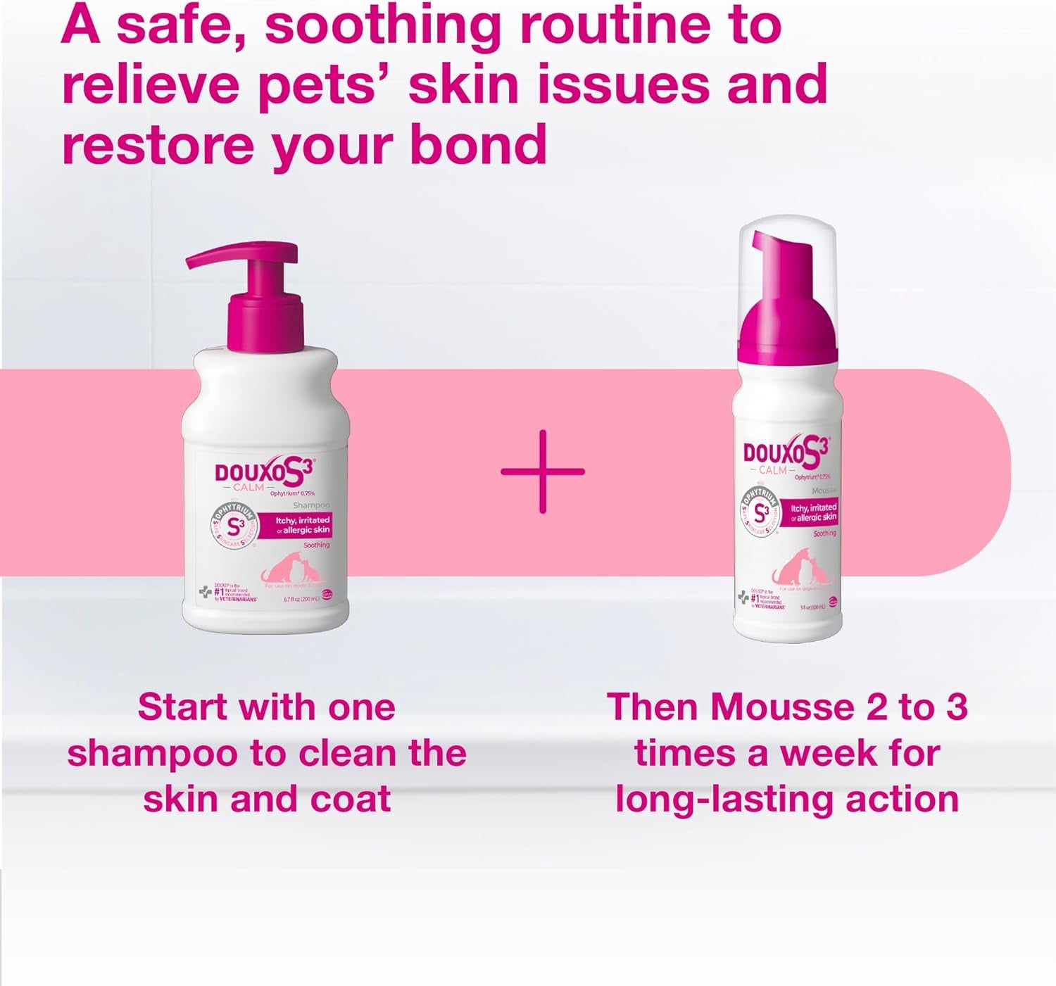 Calm Dog Shampoo & Itch Soothing Mousse Bundle for Dogs Cats