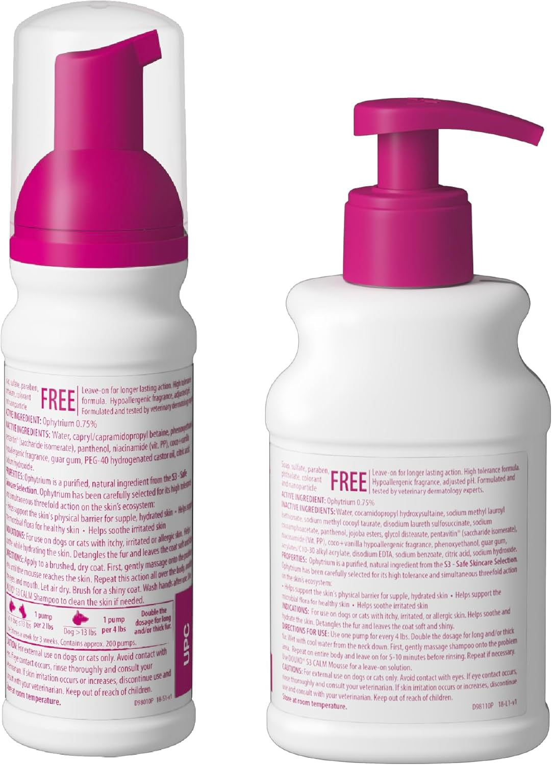 Calm Dog Shampoo & Itch Soothing Mousse Bundle for Dogs Cats