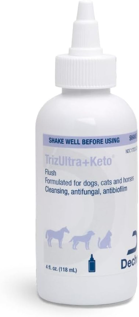 TrizULTRA Keto Flush Ear Skin Cleanser for Dogs Cats Horses 4oz