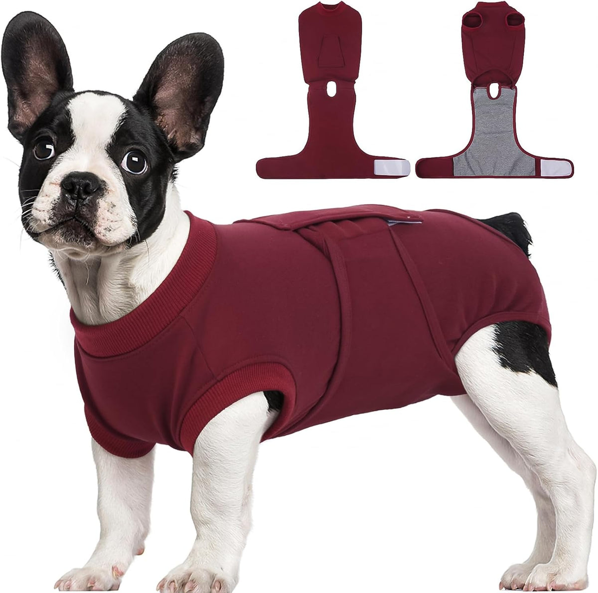 Kuoser Recovery Suit for Dogs & Cats – Soft Cotton Surgery Suit, XS–2XL